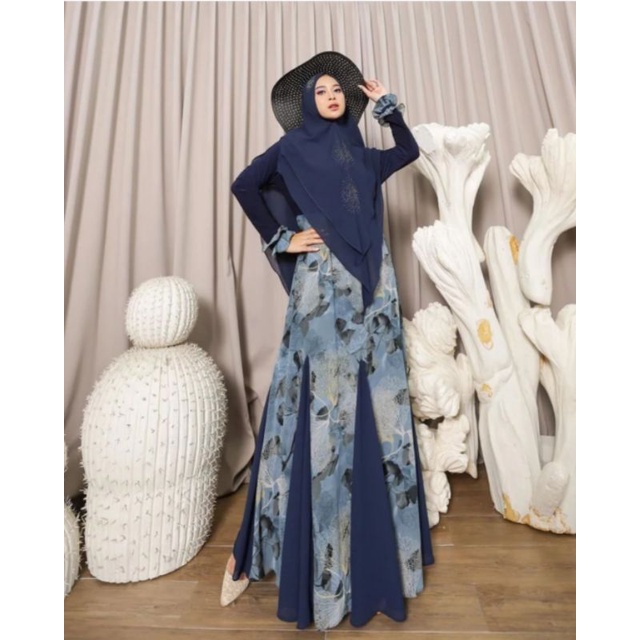 NK MUSLIMAH TERBARU/SET SYARI MEWAH/BUSANA MUSLIM/BAJU LEBARAN/GAMIS KONDANGAN/SYARI PRINTING/GAMIS 