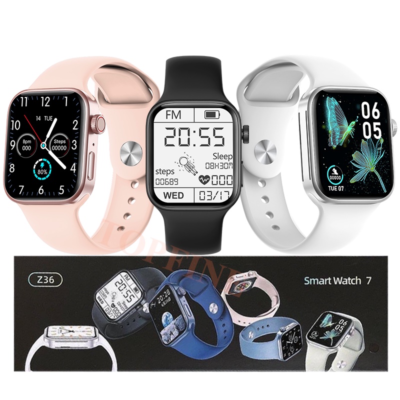 New GARANSIORI IWO SERIES 7 Z36 Smart Watch 1.70HD Wallpaper Custom Notification CalculatorHeart