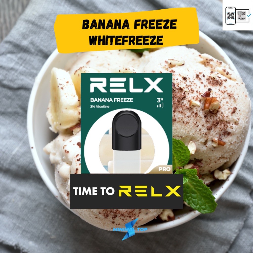 Relx Infinity Essential Pod Pro - White Freeze / Ice Cream Soda / Banana Freeze Original