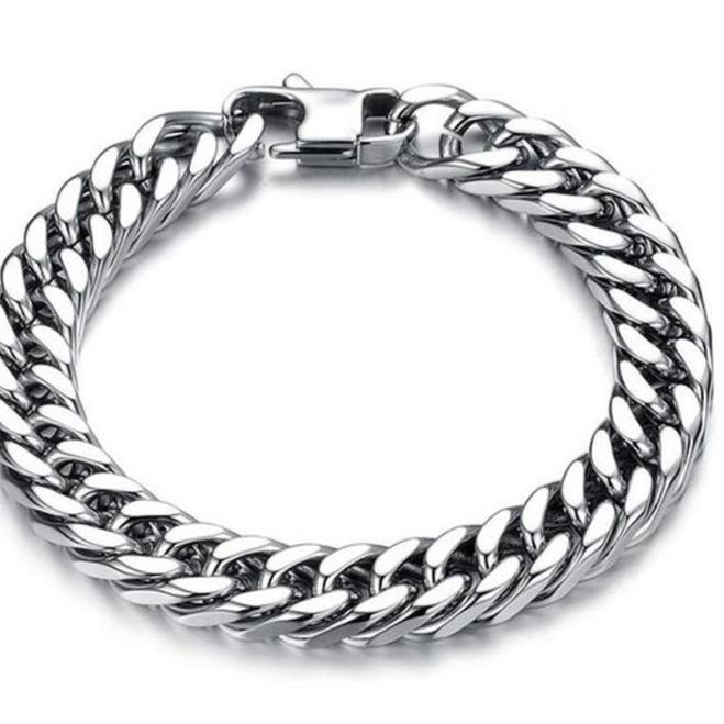 Gelang Pria Rantai / Gelang Rantai Pria / Gelang Rantai Baja Putih