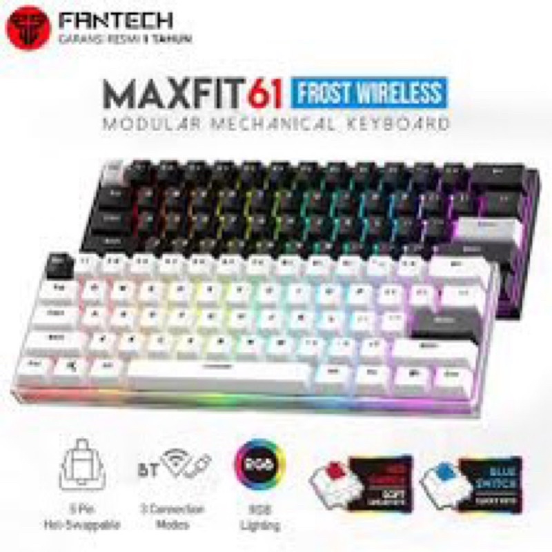 Fantech MAXFIT61 Frost RGB 60% - MAXFIT 61 Mechanical Gaming Keyboard