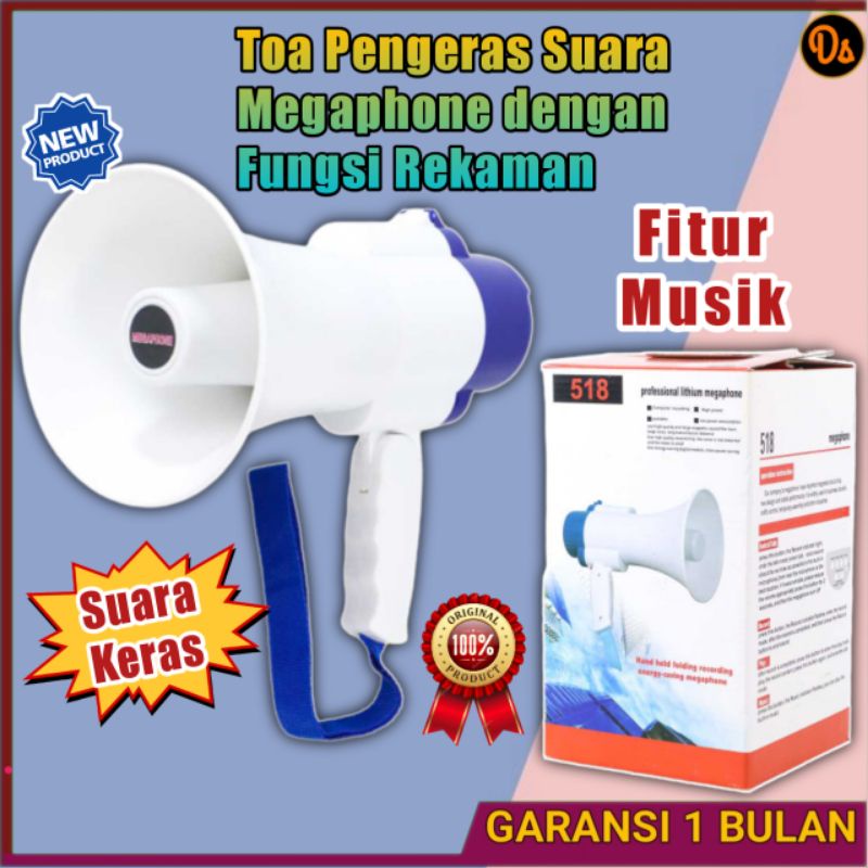 PROMO Toak Megaphone dengan Fungsi Rekaman Toa Megaphone - ZS-518 ZANSONG OMOT1QWH