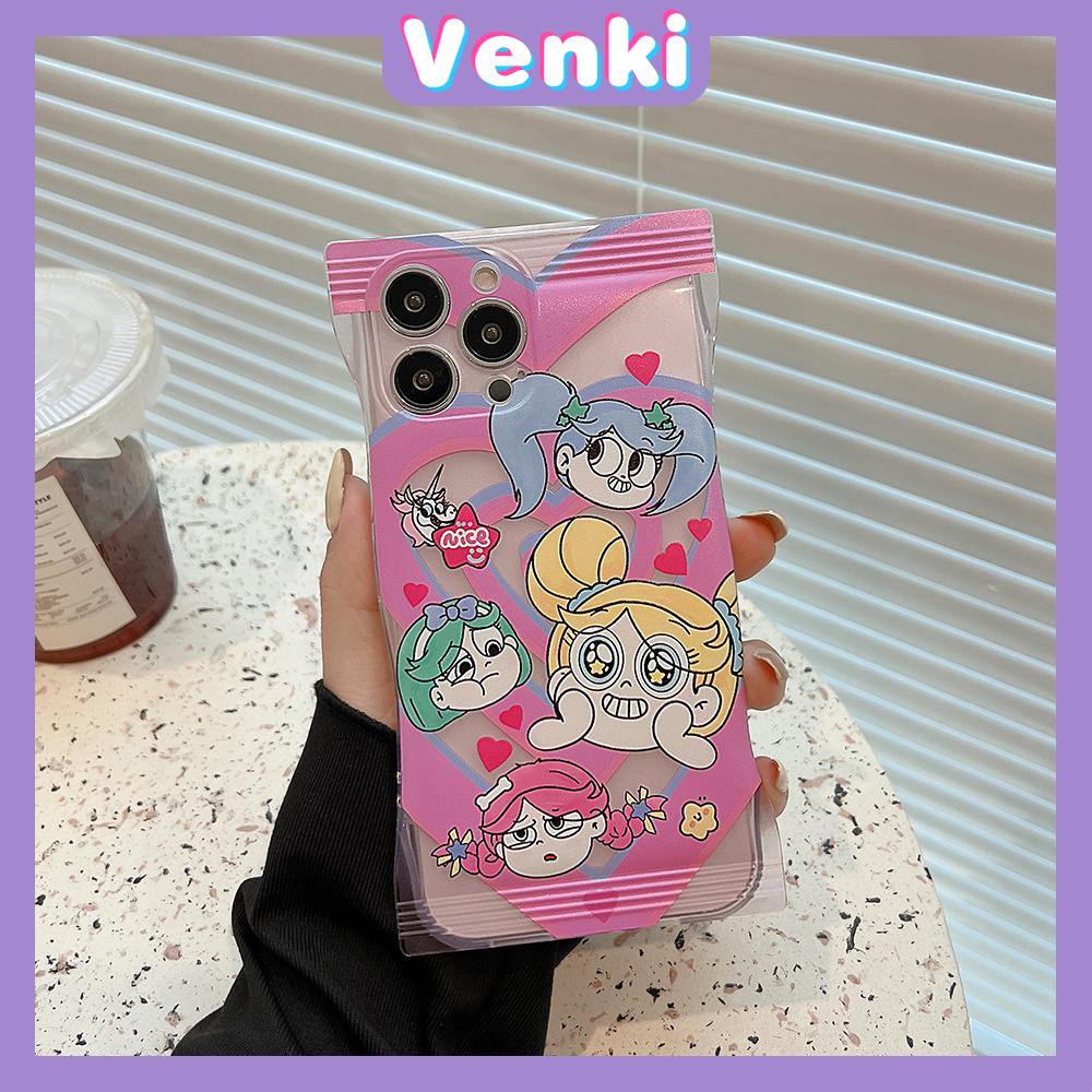 Case iPhone 14 Pro Max Soft TPU Clear Case Snack Case Cartoon Cute Girl Camera Protection Airbag Shockproof For iPhone 14 13 12 11 Plus Pro Max 7 Plus X XR