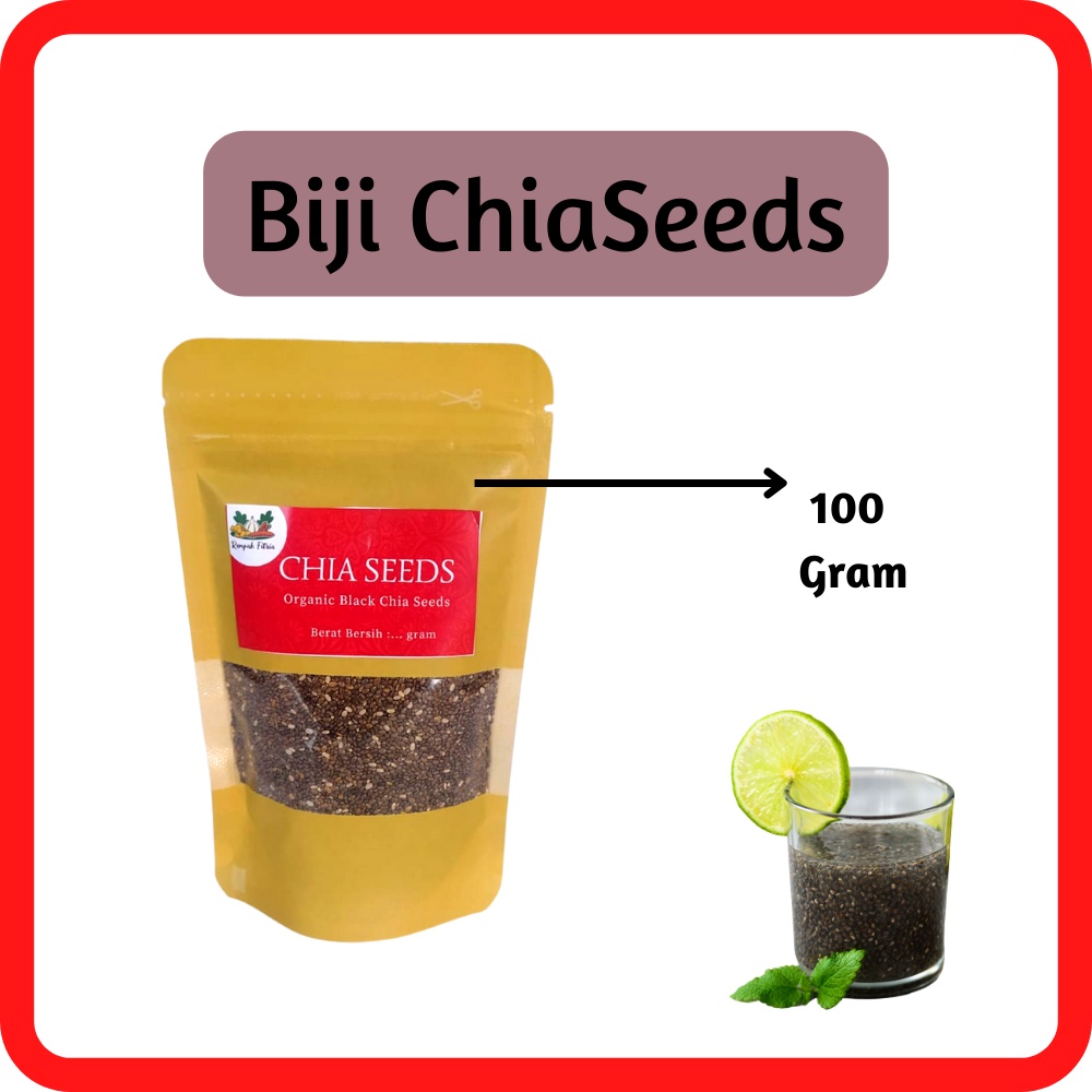 

Biji Cheaseed Chia Seed Hitam Black Organik Organic Mexico untuk Diet Rempah JSR Herbal 100 Gr