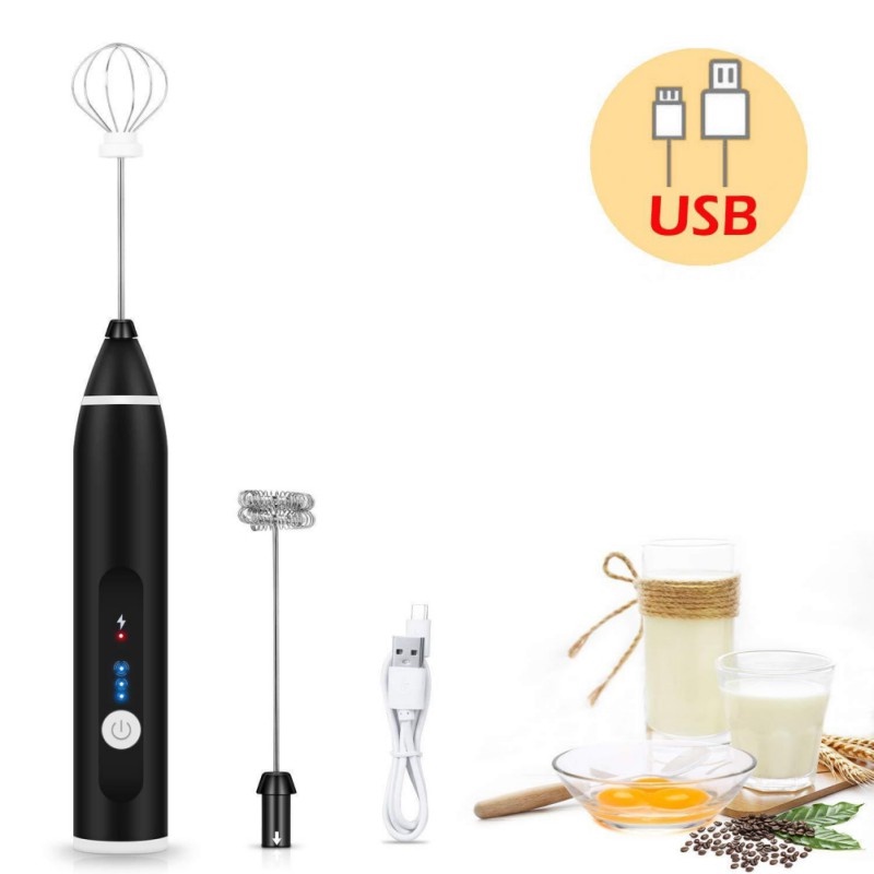 Milk frother electric USB rechargeable / egg mixer alat pengocok telur susu dalgona coffee elektrik