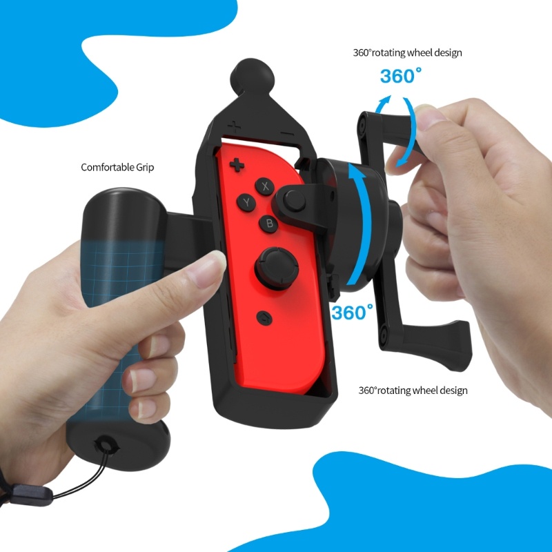 Btsg Somatosensory Game Hand Grip Untuk Switch Angler Enjoy Fishing Aquarium Games