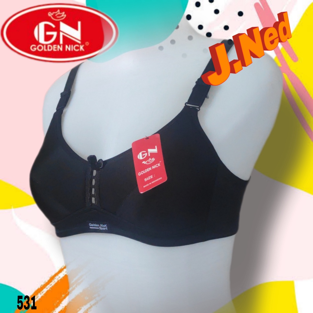 J531 -  SPORT BRA  GOLDEN NICK BUSA TANPA KAWAT DUA PENGAIT SIZE 34-42