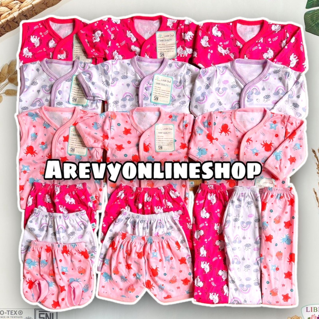 Paket Baju Bayi Newborn Winteku &amp; Little Owl Isi 18-31 Pcs Piyama Baby Gift Set Paket Lahiran Setelan Baju Bayi Celana Bayi Baru Lahir Baju Panjang Celana Panjang Baju Pendek Celana Pendek Baju Kutung Celana pop STK Sarung Tangan Dan Kaos Kaki Topi Bayi