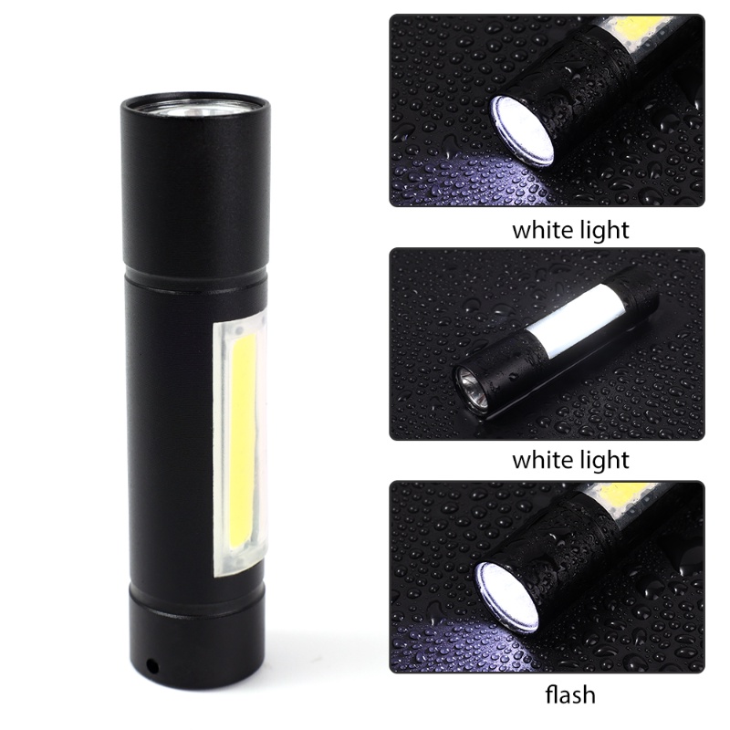 Lampu Senter LED COB Mini Portable Multifungsi 3 Mode Terang Anti Air Untuk Outdoor / Hiking / Camping