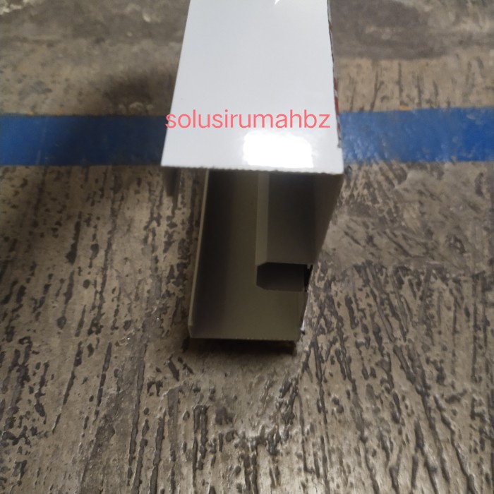 PER10CM KANAL M 4&quot; PUTIH KUSEN ALUMINIUM OPENBACK kaca mati 4 inch