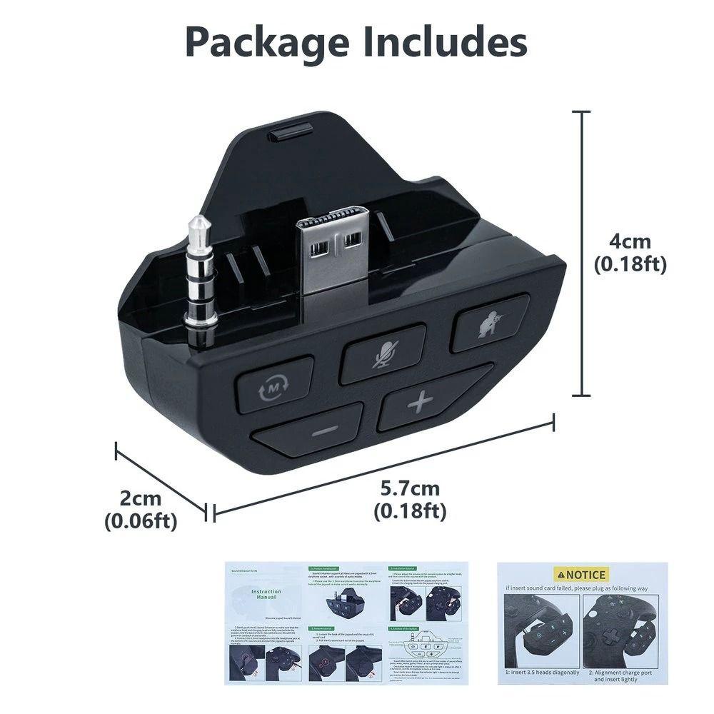 Preva Aksesoris Penambah Suara Game Controller Audio Headphone Converter