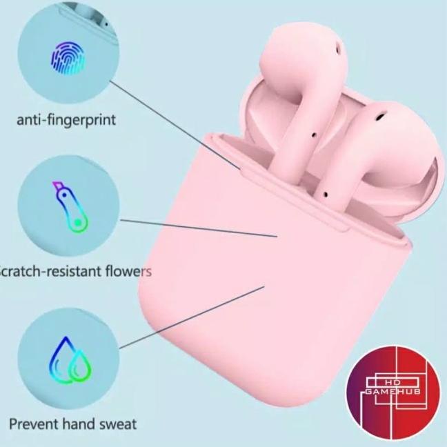 WIRELESS AIRPOD i12 MACARON TWS HEADSET BLUETOOTH - Kuning