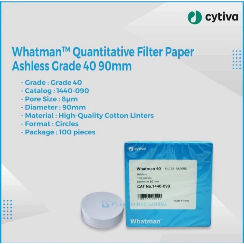 Jual Filter Paper I Kertas Saring Grade 40, 90 mm Whatman Cytiva Cat.No