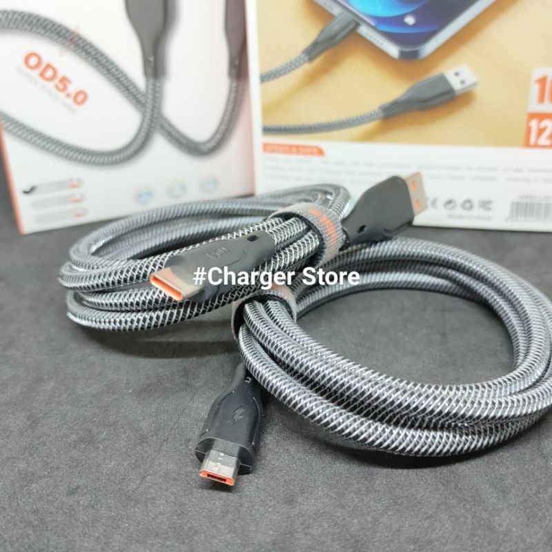 Kabel Data 120W 6A Micro USB - Type C ORIGINAL Fast Charging Cable 100Cm Fast Data