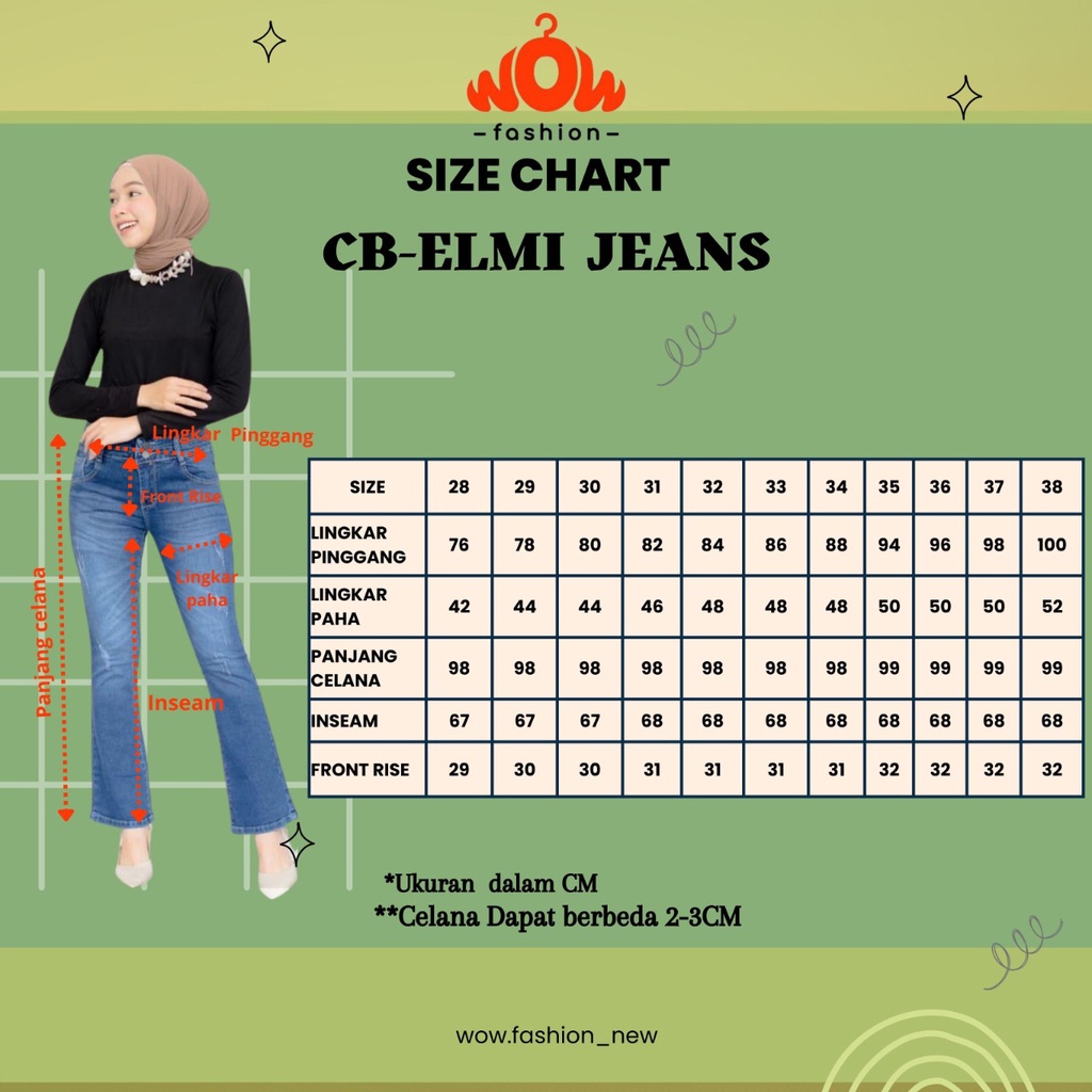 WOW- CB ELMY JEANS CUTBRAY /JEANS STRECH / JEANS KEKINIAN TERBARU /CUTBRAY JEANS/CELANA WANITA