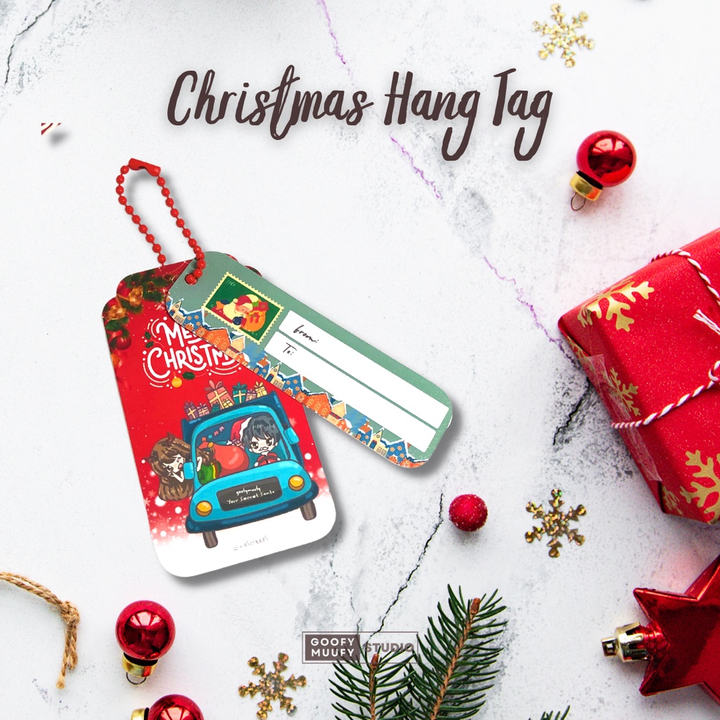 

[goofymuufy] HANG TAG NATAL TEBAL 2 IN 1 | UNTUK NATAL UCAPAN GANTUNG | HAMPER BINGKISAN NATAL PARSEL
