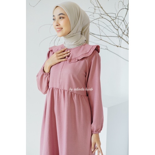 TUNIK CRINKLE Oula / CRINKLE AIRFLOW Blouse Polos kekinian Wanita / LONG TUNIK CRINKLE/ TUNIK BUSUI