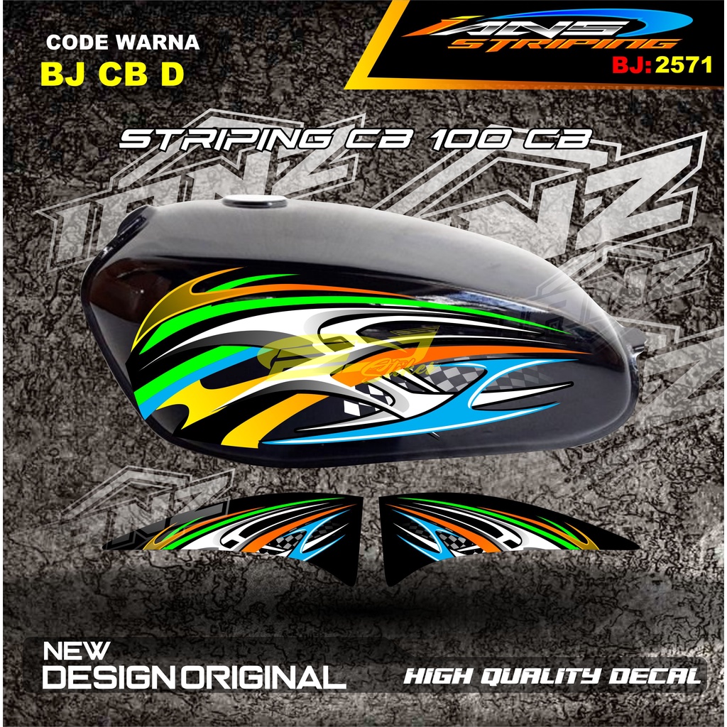 STRIPING BODY MOTOR CB BATIK  / STRIPING CUSTOM CB 125 TERMURAH / STIKER MOTOR