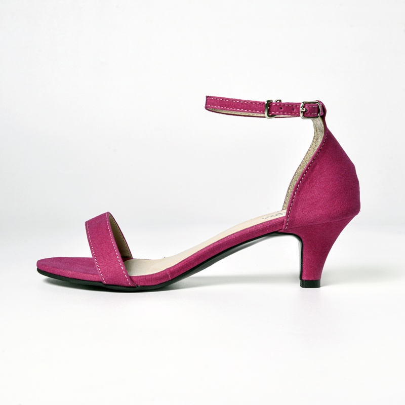 morningbell high heels berkualitas strap suede 5 cm