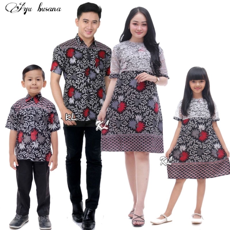 Batik Couple Keluarga Atasan Batik Dres Borkat Couple Batik Modern