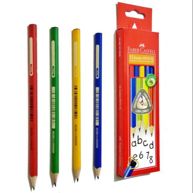 

Faber-Castell Junior Grip Black Pencil Pack of 12 Pensil Hitam untuk Anak Isi 12 Pcs