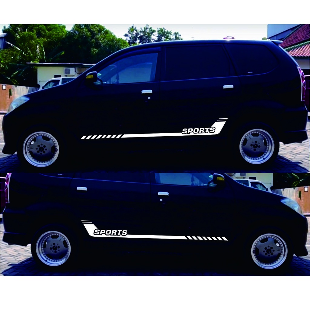 Stiker Mobil Xenia Hitam Velos Lama Lis Variasi Body Samping Baru Keren