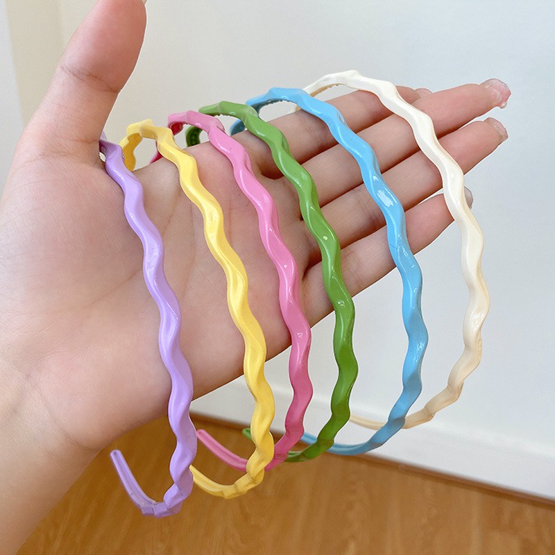 3SP | ART71 Bando Korea Polos Glossy Zig Zag Candy Aksesoris Rambut Wanita Korean Headband