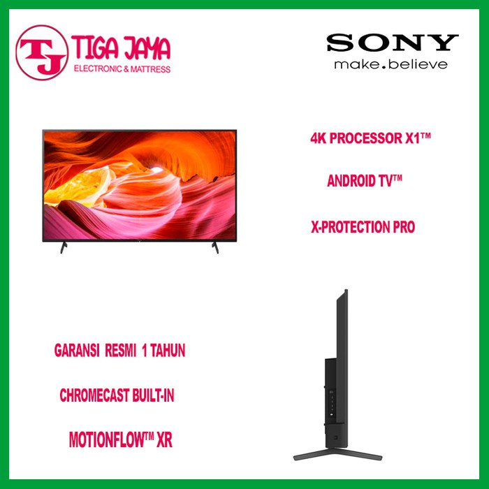 SONY TV 65X75 LED SONY BRAVIA 65 INCH 4K HDR GOOGLE TV 65X75K