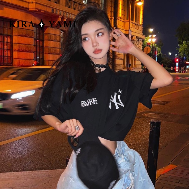 Ready MLB X SMFK Vintage NY LA T-Shirt Kaos Oversize ORIGINAL 100%