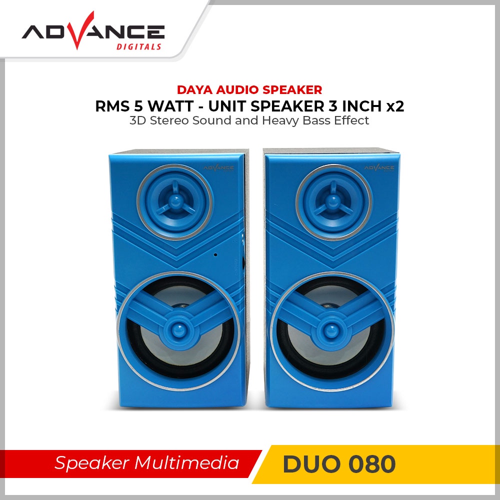 ADVANCE Multimedia Speaker PC Notebook Laptop Duo080 | Garansi Resmi Advance 1 Tahun