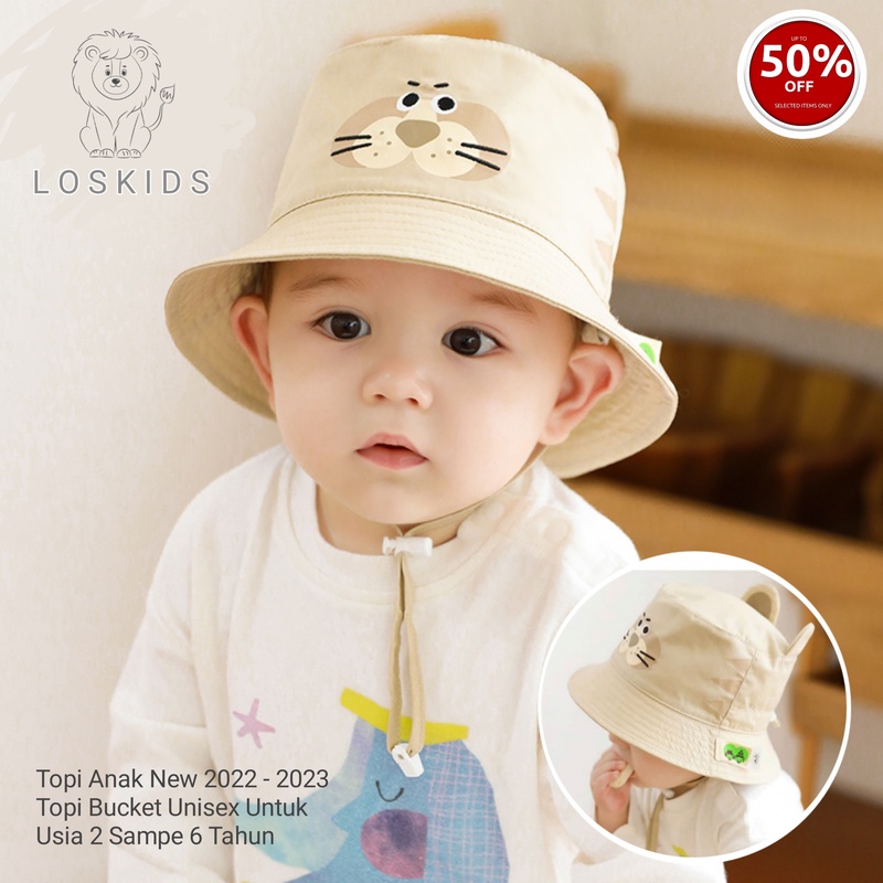 Topi Bayi Musim Semi / Topi Bucket Anak Outdor Motif Tiger