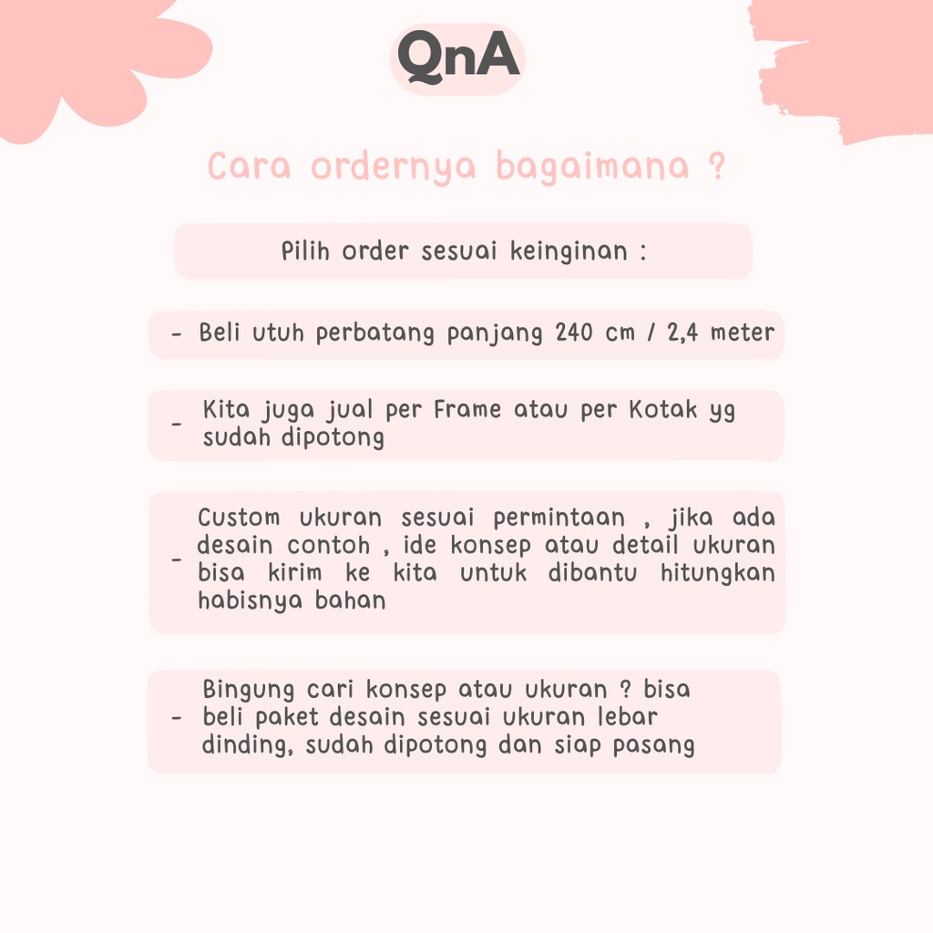 Wall Moulding Premium / Lebar Dinding 1,6 - 2 Meter