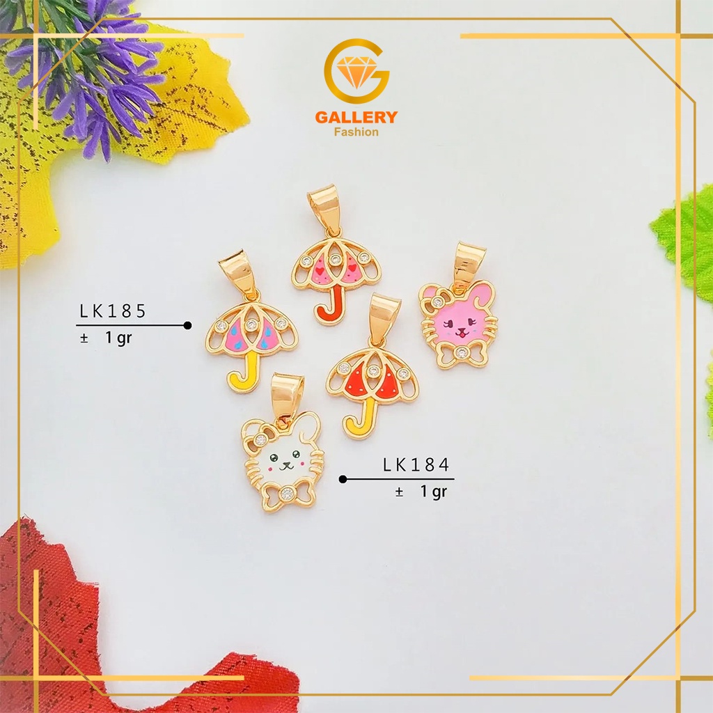 LIONTIN ANAK EMAS ASLI KADAR 300/6KARAT (6K) DAN 375%/8KARAT KODE LK 184 LK 185 MODEL KELINCI DAN PA