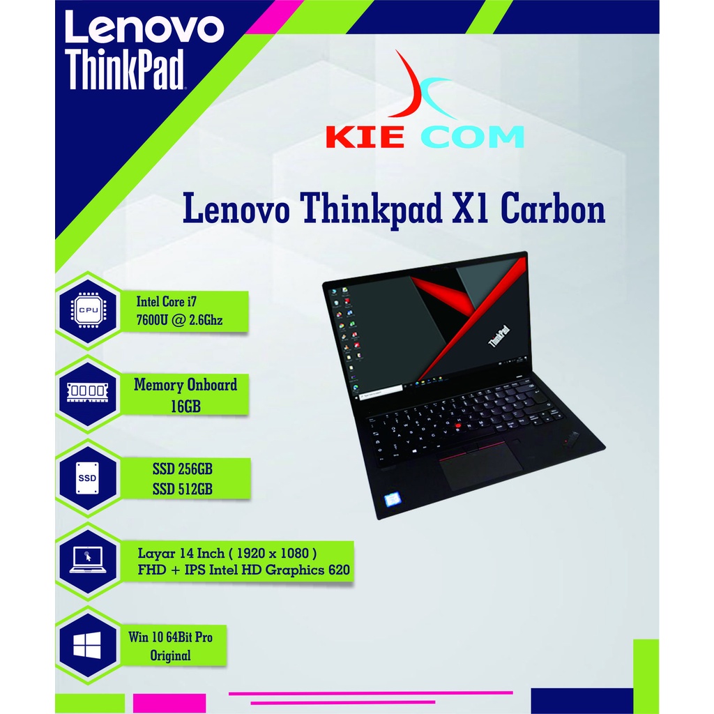 SALE Lenovo Thinkpad X1 Carbon i7 7600u | Win Ori