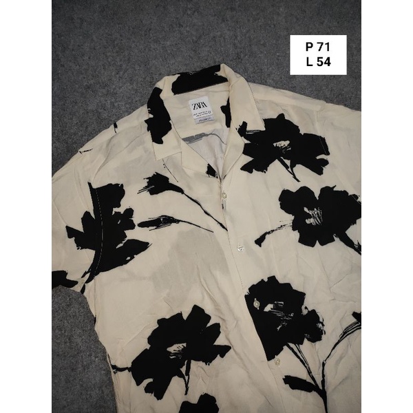 zara man kemeja floral