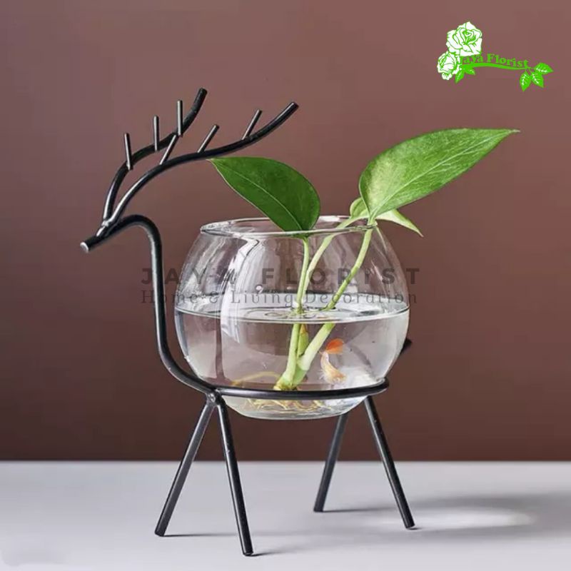 Standing Pot Bunga Rak Bunga Besi Rak Vas Bunga Unik Model Rusa Perabot Kreatif Nordic Dekorasi Aest