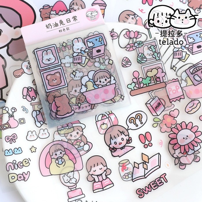 Sticker Bear Lucu Karakter Anak Perempuan Cewek