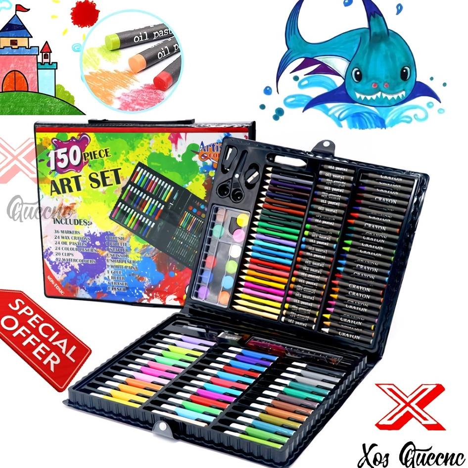

READY XOQ - Art Set Isi 150 Pcs / Pensil Warna Crayon / Alat Melukis Set Anak / Colouring Set 150 Pcs / Pensil Warna Warni € 849