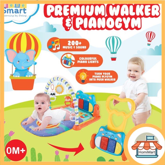 homimart I BEBE SMART PREMIUM WALKER &amp; PIANOGYM PLAYMAT&amp;ALAT BANTU JALAN