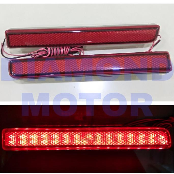 New Agya Ayla 2017 Mata Kucing Reflektor Lampu LED Bemper Belakang