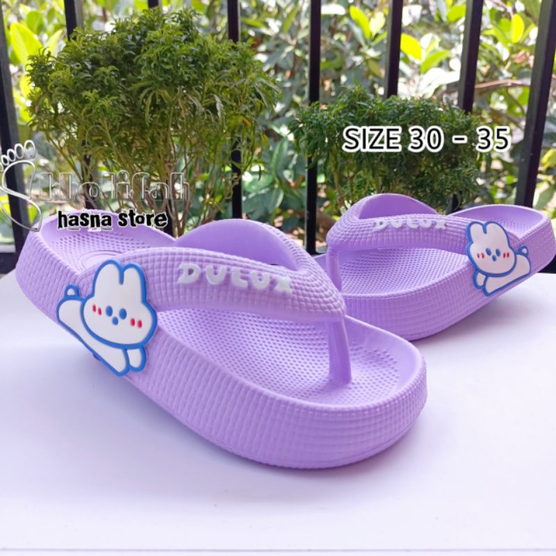 Sandal jepit kelinci Anak tanggung size 30-35 Series Dulux 510c