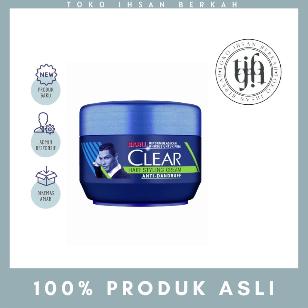 Jual Clear Styling Cream Rambut Pria 100ml Shopee Indonesia