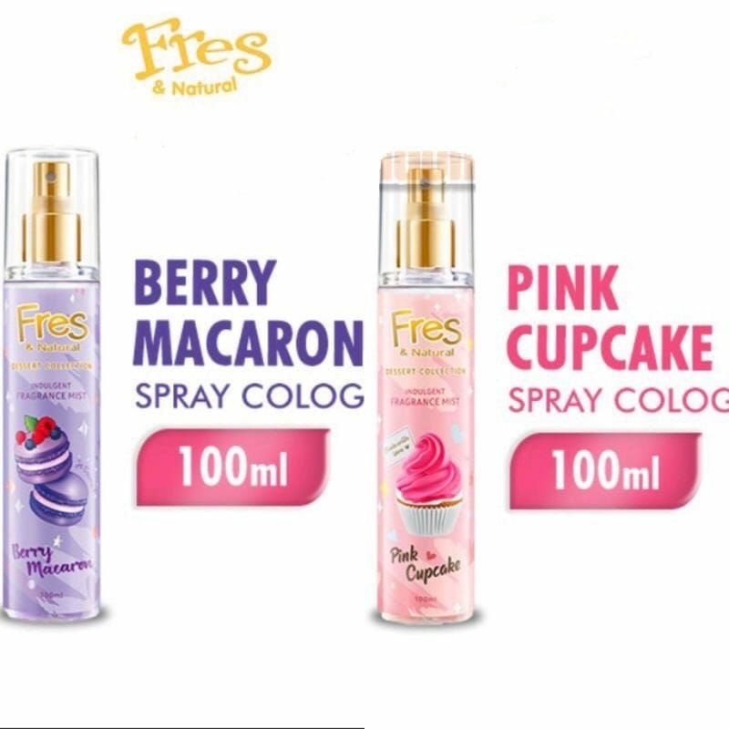 Fresh Natural Spray Cologne Parfum Body Mist 100 ml | Berry Macaron | Pink Cupcake