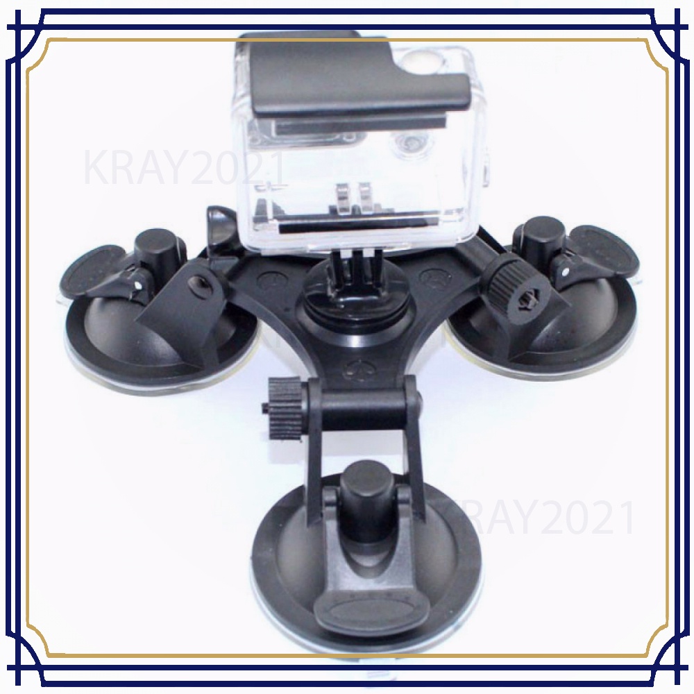 3 Feets Triangle Suction Cup Glass Mount for Xiaomi Yi 2 4K / Gopro