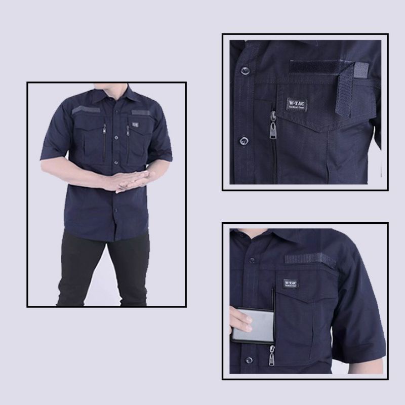 baju kemeja Tactical pria w Tac pendek