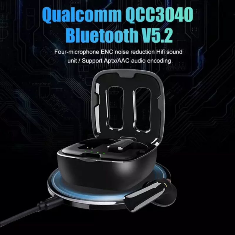 SLAM TWS G10 QCC3040 ENC Wireless Charging earphone earbuds aptX