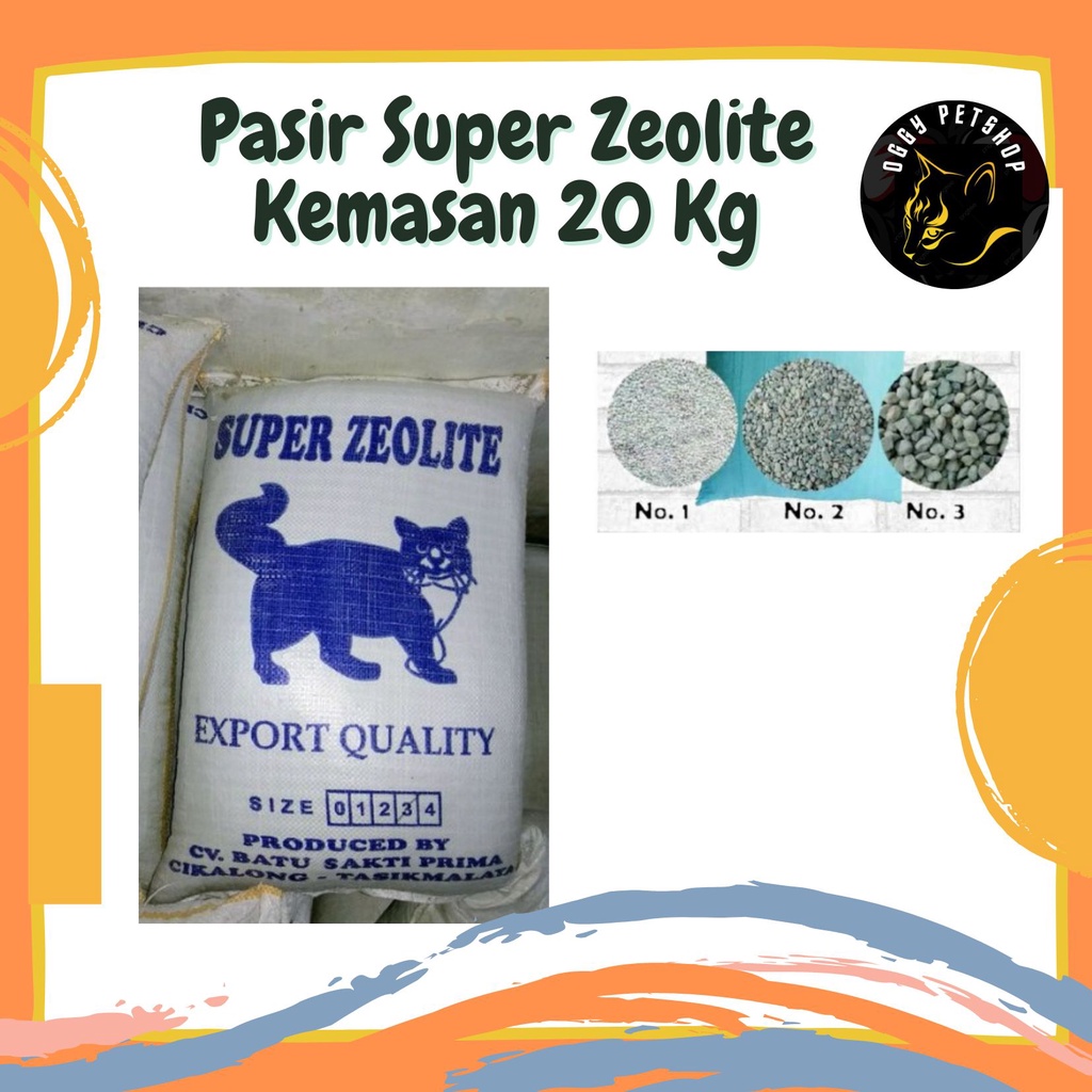 PASIR SUPER ZEOLITE KEMASAN 20 KG ZEOLIT [GRAB/GOJEK ONLY]