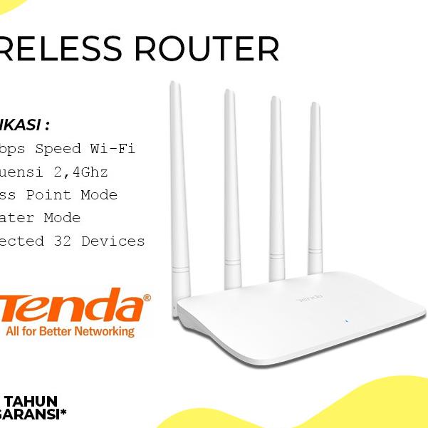 Router Tenda F6 Antena 4 Wifi Router Extender Repeater 300Mbps