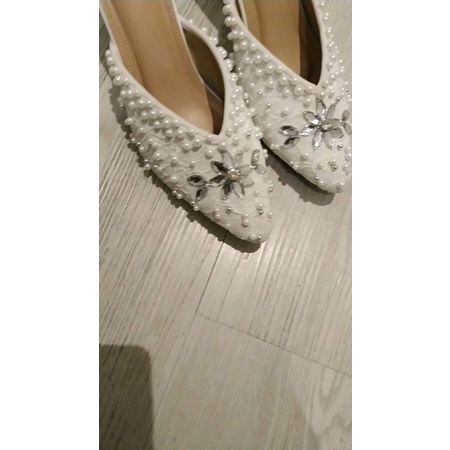 Putih Hak 7 Cm /Sepatu Pengantin/Sepatu Pesta/Sepatu Wanita/Sepatu Medan