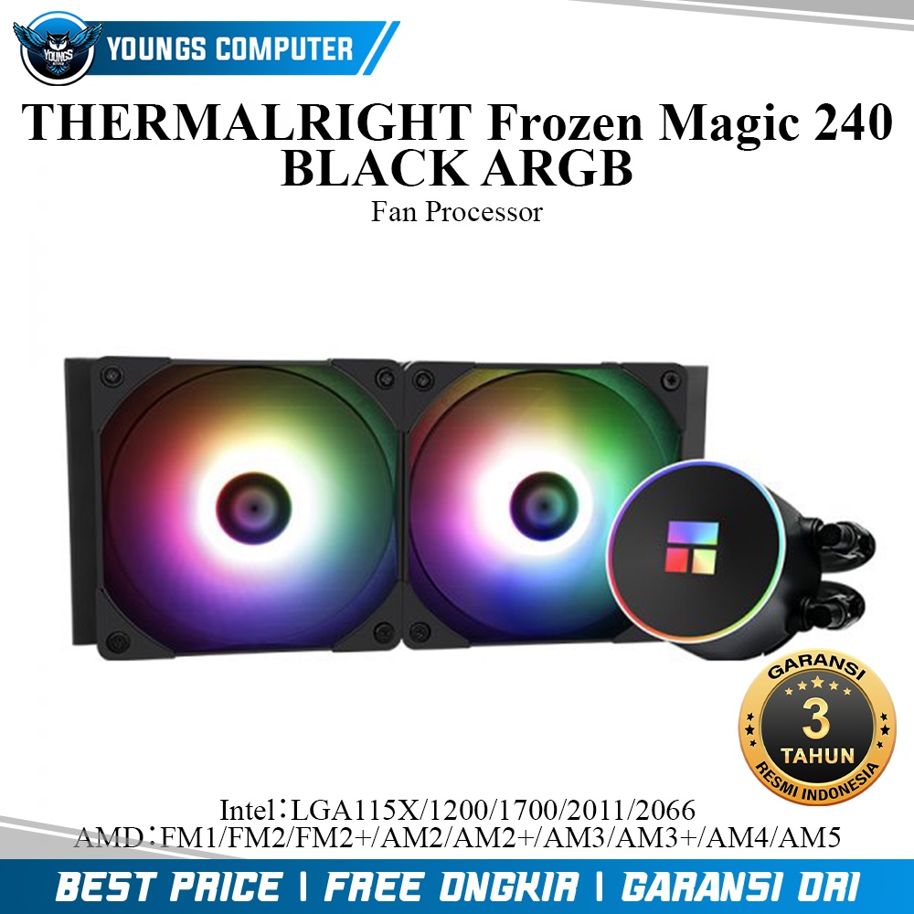 CPU COOLER THERMALRIGHT Frozen Magic 240 BLACK ARGB AIO Water Cooling